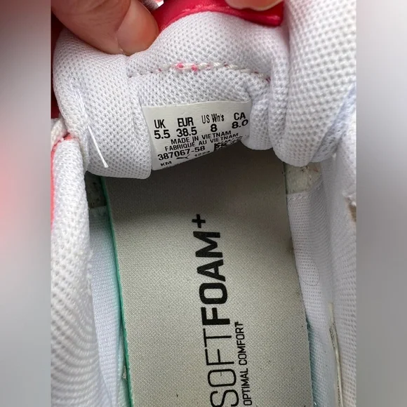 Puma White and Coral Sneakers - Picture 9 of 15